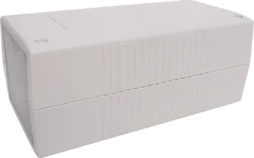 190x100x80mm ABS Light Grey Instrument Case This professional series features solid ABS screw-together construction, internal PCB guides and an attractive rounded finish. Larger sizes (H 0218, H 0220 & H 0222) include stick on rubber feet and brass screw inserts. Dust and moisture proof.
