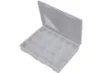 This 20 Way storage case is made from clear, see through plastic. It's ideal for storing nuts, bolts, washers and components. Its also great for First Aid, Medical Operators, Cars, Homes, Offices and Workshops.