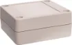 A compact 65x60x28mm sealed box enclosure fitted with solid grey lid. Manufactured by Ritec. Supplied with neoprene lid sealing gasket. With the seal installed, these enclosures meet IP65 dust and hose proof standard. PCB mounting points are moulded into the enclosure base. 