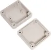 A compact 65x60x28mm sealed box enclosure fitted with solid grey lid. Manufactured by Ritec. Supplied with neoprene lid sealing gasket. With the seal installed, these enclosures meet IP65 dust and hose proof standard. PCB mounting points are moulded into the enclosure base. 