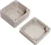Supplied with neoprene lid sealing gasket. With the seal installed, these enclosures meet IP65 dust and hose proof standard. Supplied with a solid light grey lid (also available with a transparent lid, see H 0320). PCB mounting points are moulded into the