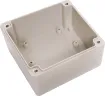 Supplied with neoprene lid sealing gasket. With the seal installed, these enclosures meet IP65 dust and hose proof standard. Supplied with a solid light grey lid (also available with a transparent lid, see H 0322). PCB mounting points are moulded into the