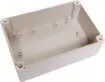 Supplied with neoprene lid sealing gasket. With the seal installed, these enclosures meet IP65 dust and hose proof standard. Supplied with a solid light grey lid (also available with a transparent lid, see H 0324). PCB mounting points are moulded into the