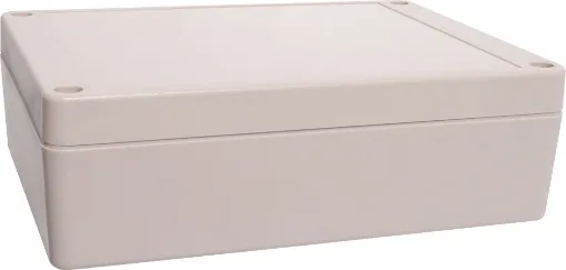 Supplied with neoprene lid sealing gasket. With the seal installed, these enclosures meet IP65 dust and hose proof standard. Available with transparent or solid colour lid. PCB mounting points are moulded into the enclosure base.These sturdy enclosures ha
