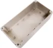 Supplied with neoprene lid sealing gasket. With the seal installed, these enclosures meet IP65 dust and hose proof standard. Supplied with a solid light grey lid (also available with a transparent lid, see H 0326). PCB mounting points are moulded into the