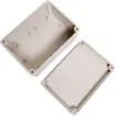 Supplied with neoprene lid sealing gasket. With the seal installed, these enclosures meet IP65 dust and hose proof standard. Supplied with a solid light grey lid (also available with a transparent lid, see H 0320). PCB mounting points are moulded into the