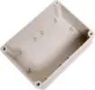 Supplied with neoprene lid sealing gasket. With the seal installed, these enclosures meet IP65 dust and hose proof standard. Supplied with a solid light grey lid (also available with a transparent lid, see H 0320). PCB mounting points are moulded into the