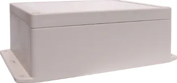 186x146x75mm IP65 Sealed ABS Flange Mount Enclosure This sealed ABS flange mount enclosure is manufactured by Ritec and measures 186L x 146W x 75Hmm. Its includes mounting flanges for surface mounting. Supplied with neoprene lid sealing gasket.