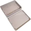 Supplied with neoprene lid sealing gasket. With the seal installed, these enclosures meet IP65 dust and hose proof standard. Supplied with a solid light grey lid (also available with a transparent lid, see H 0332A). These sturdy enclosures have 3mm thick 