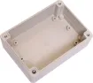 Supplied with neoprene lid sealing gasket. With the seal installed, these enclosures meet IP65 dust and hose proof standard. Supplied with a transparent lid (available with a solid grey lid, see H0301). PCB mounting points are moulded into the enclosure b