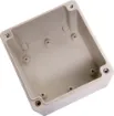 Supplied with neoprene lid sealing gasket. With the seal installed, these enclosures meet IP65 dust and hose proof standard. Supplied with a transparent lid (available with a solid grey lid, see H0302). PCB mounting points are moulded into the enclosure b