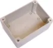 Supplied with neoprene lid sealing gasket. With the seal installed, these enclosures meet IP65 dust and hose proof standard. Supplied with a transparent lid (available with a solid grey lid, see H0303). PCB mounting points are moulded into the enclosure b