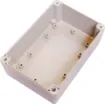 Supplied with neoprene lid sealing gasket. With the seal installed, these enclosures meet IP65 dust and hose proof standard. Supplied with a transparent lid (available with a solid grey lid, see H0304). PCB mounting points are moulded into the enclosure b