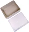 Supplied with neoprene lid sealing gasket. With the seal installed, these enclosures meet IP65 dust and hose proof standard. Supplied with a transparent lid (available with a solid grey lid, see H 0310). PCB mounting points are moulded into the enclosure 