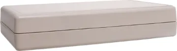 100Wx165Dx35Hm Deluxe Utility Enclosure This professional series features solid ABS screw-together construction, integral PCB guides and an attractive rounded finish. All models feature a removable front panel which can be machined as required. Both halves of the case include moulded PCB mounti