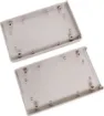 This professional series features solid ABS screw-together construction, integral PCB guides and an attractive rounded finish. All models feature a removable front panel which can be machined as required. Both halves of the case include moulded PCB mounti
