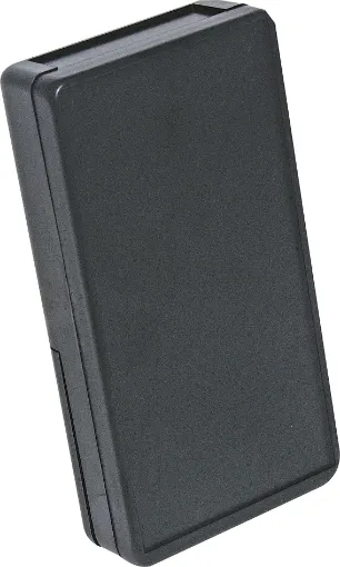 ABS project box ideal for DMM adaptors, test gear, remote controls etc. Features battery compartment with screw on cover and PCB mounting points.
