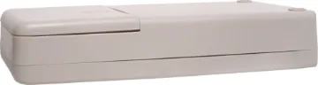 85Wx160Dx30Hmm Grey Hand Held Case ABS project box ideal for DMM adaptors, test gear, remote controls etc. Features battery compartment with screw on cover and PCB mounting points.
H 0345 Dimensions 160L x 30H x 85W mm.