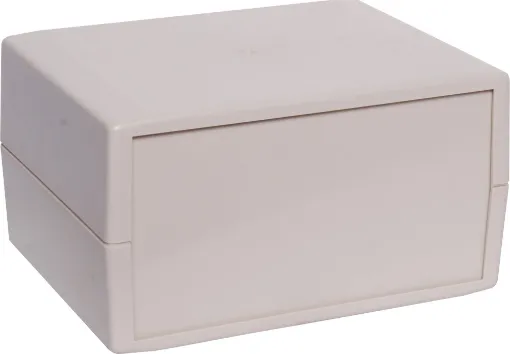Removable front & rear panels. Includes 4 PCB mounting posts on both lid & base.