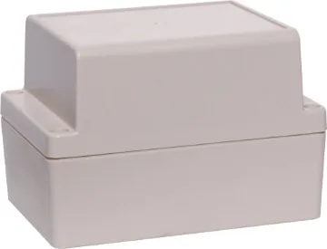 125Lx85Wx85Hmm Hi-Top IP65 Sealed ABS Enclosure Supplied with neoprene lid sealing gasket. With the seal installed, these enclosures meet IP65 dust and hose proof standard. Numerous PCB mounting points are moulded into the enclosure base. Lid incorporates a recess for a lexan panel. Extra height for in