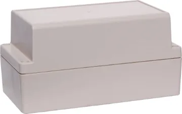 165Lx85Wx85Hmm Hi-Top IP65 Sealed ABS Enclosure Supplied with neoprene lid sealing gasket. With the seal installed, these enclosures meet IP65 dust and hose proof standard. Numerous PCB mounting points are moulded into the enclosure base. Lid incorporates a recess for a lexan panel. Extra height for in