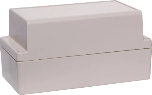 Supplied with neoprene lid sealing gasket. With the seal installed, these enclosures meet IP65 dust and hose proof standard. Numerous PCB mounting points are moulded into the enclosure base. Lid incorporates a recess for a lexan panel. Extra height for in