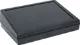 134Lx189Wx55Hmm Sloping ABS Desk Mount Box These stylish sloping front desk mount high impact ABS project enclosures are ideal for housing audio or video controllers, security systems, test equipment, control equipment, etc. They can be easily machined to suit custom applications.