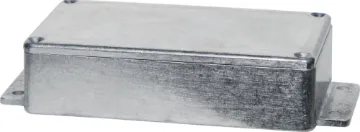 114x64x30 IP66 Flanged Diecast Aluminium Box Industrial grade heavy duty die cast boxes with flanged base for easy mounting & access. Sealing gasket included achieving IP66 rating making them ideal for mining, industrial, agricultural and marine use. 7 sizes to choose from. Countersunk lid holes. Di