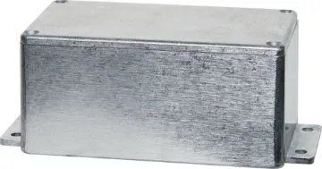 114x64x55 IP66 Flanged Diecast Aluminium Box Industrial grade heavy duty die cast boxes with flanged base for easy mounting & access. Sealing gasket included achieving IP66 rating making them ideal for mining, industrial, agricultural and marine use. 7 sizes to choose from. Countersunk lid holes. Di