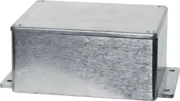 114x89x55 IP66 Flanged Diecast Aluminium Box Industrial grade heavy duty die cast boxes with flanged base for easy mounting & access. Sealing gasket included achieving IP66 rating making them ideal for mining, industrial, agricultural and marine use. 7 sizes to choose from. Countersunk lid holes. Di