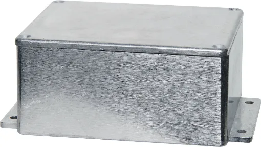 Industrial grade heavy duty die cast boxes with flanged base for easy mounting & access. Sealing gasket included achieving IP66 rating making them ideal for mining, industrial, agricultural and marine use. 7 sizes to choose from. Countersunk lid holes. Di