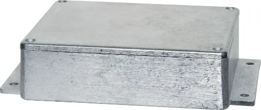 Industrial grade heavy duty die cast boxes with flanged base for easy mounting & access. Sealing gasket included achieving IP66 rating making them ideal for mining, industrial, agricultural and marine use. 7 sizes to choose from. Countersunk lid holes. Di
