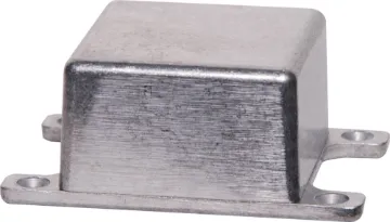 51x51x32 Flanged Diecast Aluminium Box Heavy duty die cast boxes with flanged lid for easy mounting. They offer a high degree of RFI
shielding and are suitable for industrial or automotive use. Available in 6 different sizes for a multitude of applications. All flange and lid holes are counte