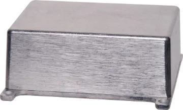 110x83x45 Flanged Diecast Aluminium Box Internal dimensions: 105.2 x 77.7 x 40.5mm.
Heavy duty die cast boxes with flanged lid for easy mounting. They offer a high degree of RFI shielding and are suitable for industrial or automotive use. Available in 6 different sizes for a multitude of applications. All flange and lid holes are countersunk.