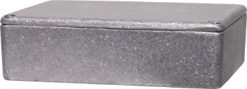 120Lx93.5Wx35H Diecast Aluminium Box These sturdy boxes offer a high degree of RFI shielding. All models have inbuilt slots for accepting PCB's. Incorporates internal raised lip for the lid to seal against.