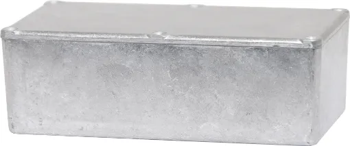 This sturdy box offers a high degree of RFI & EMI shielding. All lid holes are countersunk. Screws for fixing the lid are supplied.
