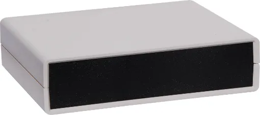 These moulded plastic cases are a two part design with a tongue and groove joint between the top and bottom sections.  This, coupled with the custom front and rear panels, ensures a perfect fit for a very professional finish.