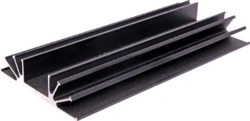 225mm Fan Type Heatsink Black Anodised. Centre channel is wide enough to accept TO-3 devices.
All 105W x 26H mm.