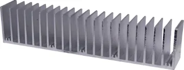 35 x 218mm Medium Duty Fin Heatsink Screw flutes allow fixing to chassis. Machined mounting surface for devices.