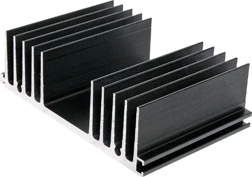 This heatsink has tongue and grooved ends enabling 'ganging' of heatsinks together.
All 110W x 33H mm