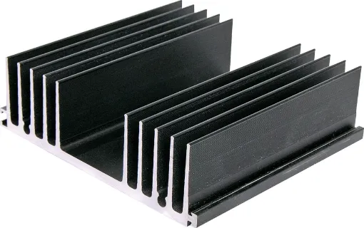 This heatsink has tongue and grooved ends enabling 'ganging' of heatsinks together.
All 110W x 33H mm