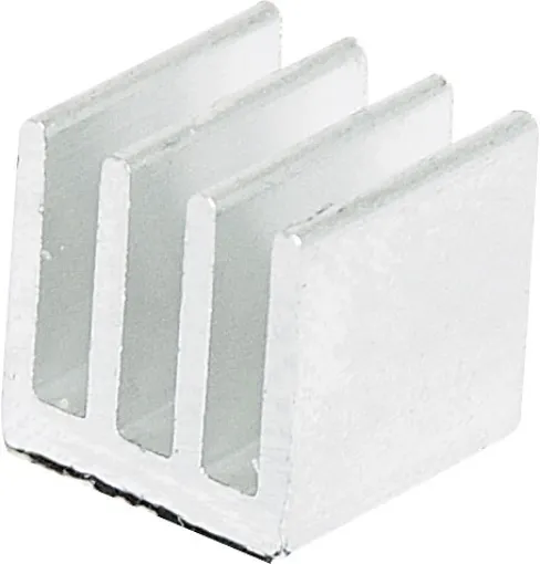 Adhesive backed. Ideal for providing additional cooling to PLCC chips. 
10 x 10 x 10mm.