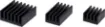 A 3 piece set of heatsinks to help cool the CPU, USB controller and RAM chips on the Pi 4. Peel and stick thermal tape backing. Also suitable for use with other development boards.