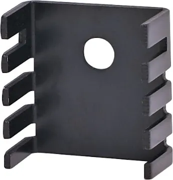 Micro U TO220 Heatsink To suit TO-126 or TO-220 flat pack semis.
Thermal resistance: 	28C/W.
Dimensions:	19W x 19L x 9.5H