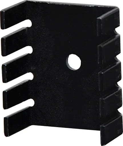 To suit TO-126 or TO-220 flat pack semis.
Thermal resistance:	19C/W.
Dimensions:	25W x 30H x 13D