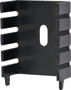 Micro U TO220 PCB Mount Heatsink Use with TO-220 package transistors. Features base tabs for PCB location. 
Thermal resistance:	19C/W.
Dimensions:	25W x 30H x 13D