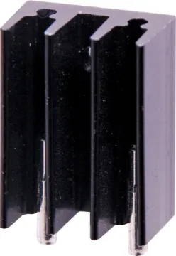 10 x 22mm TO220 PCB Mount Heatsink Length: 10mm
Height: 22mm
Width: 16.5mm
Thermal Res.: 30C/W 
PCB hole: 2.2mm