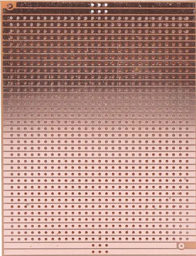 Pre-drilled copper strip board. 0.9mm holes 2.54mm spacing (0.1&quot;). 3 sizes available.