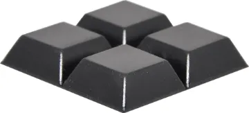 20mm Square Adhesive Rubber Feet Pk 1000 Type: 20mm Sq.
Height: 8
Pack Qty: 1000
Material : 94V-2 UV