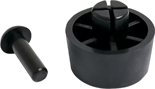 Simply drill an 8mm size hole, push the foot in and insert the built in plastic pin and the foot is secured.
Dimensions in mm.